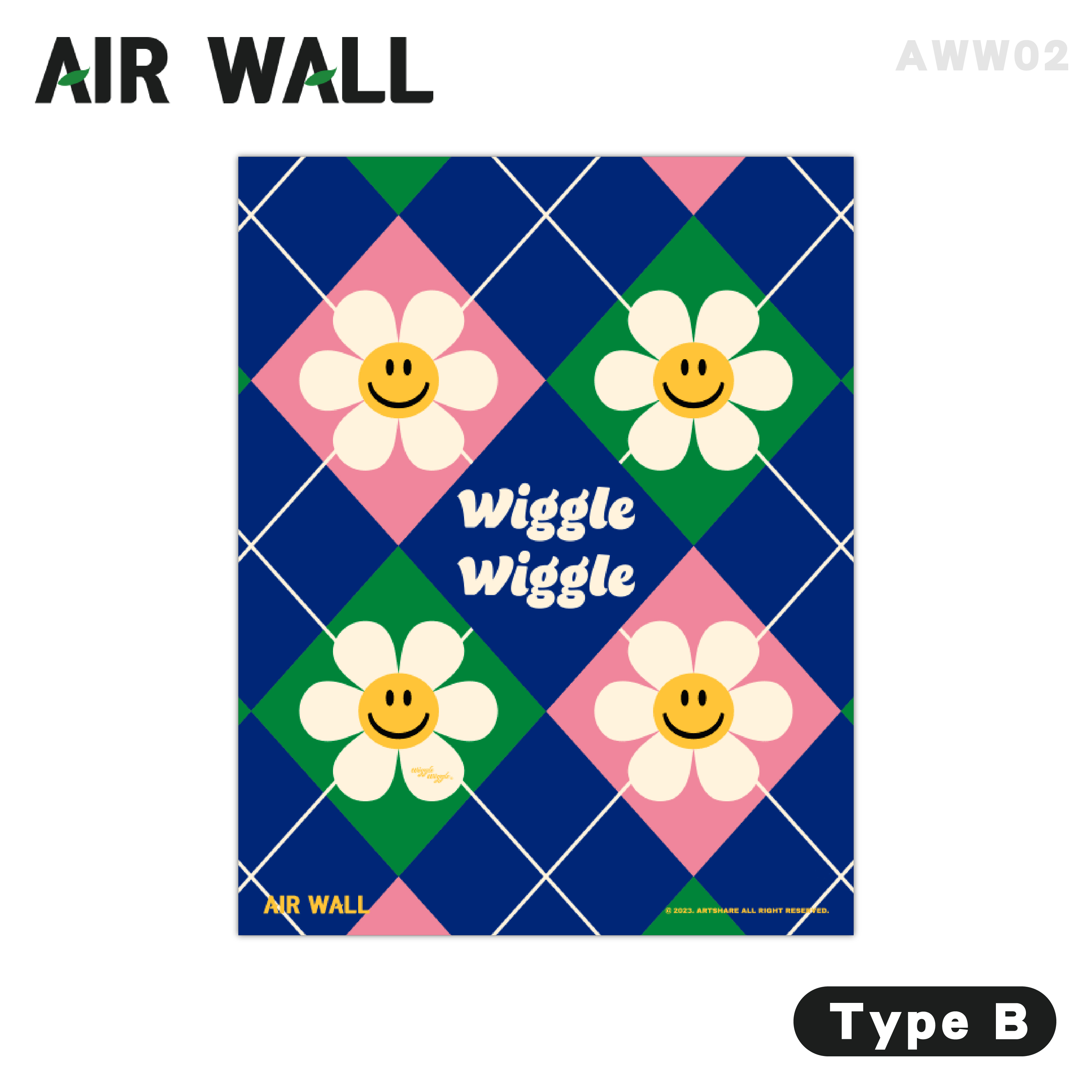 【AIRTEC】Wiggle Wiggle X Air Wall Air Fresh 壁貼 - Type B
